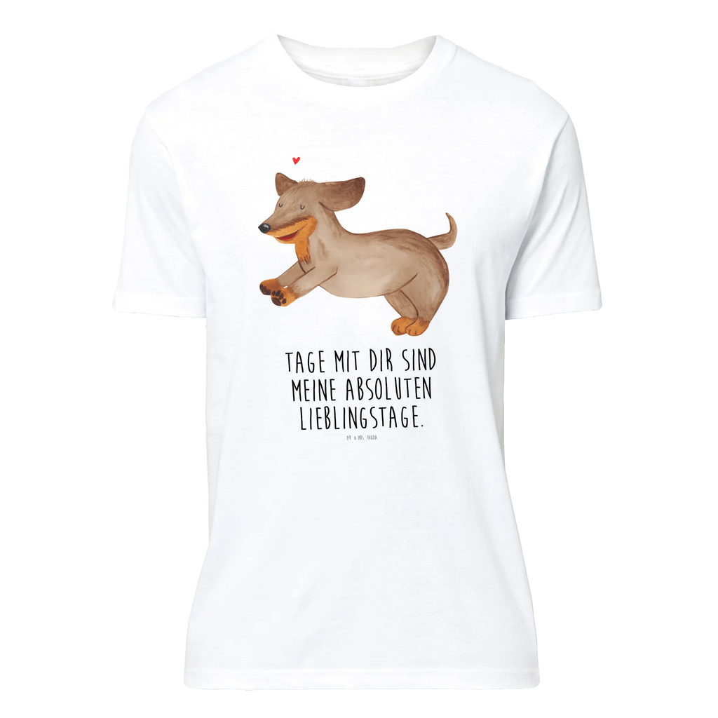 T-Shirt Standard Hund Dackel fröhlich T-Shirt, Shirt, Tshirt, Lustiges T-Shirt, T-Shirt mit Spruch, Party, Junggesellenabschied, Jubiläum, Geburstag, Herrn, Damen, Männer, Frauen, Schlafshirt, Nachthemd, Sprüche, Hund, Hundemotiv, Haustier, Hunderasse, Tierliebhaber, Hundebesitzer, Hunde, Dackel, Dachshund, happy dog