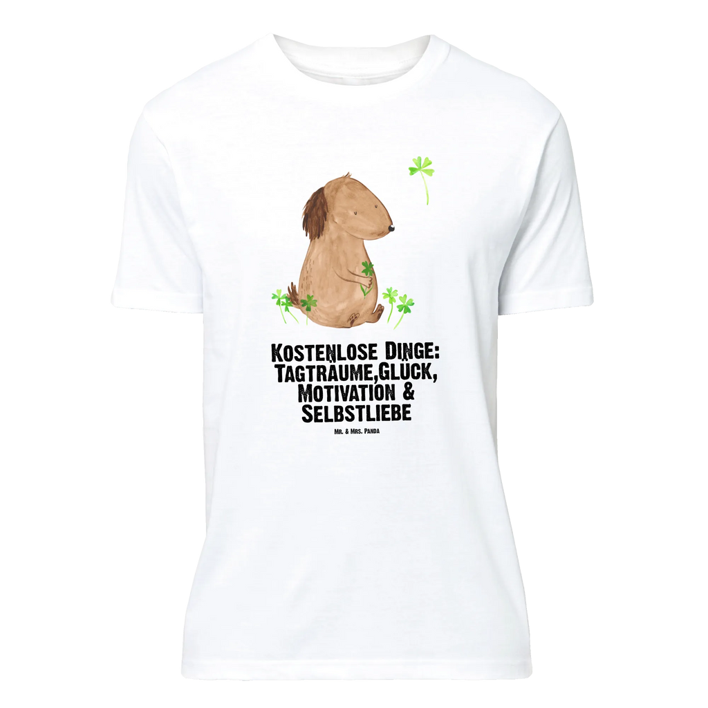 T-Shirt Standard Hund Kleeblatt T-Shirt, Shirt, Tshirt, Lustiges T-Shirt, T-Shirt mit Spruch, Party, Junggesellenabschied, Jubiläum, Geburstag, Herrn, Damen, Männer, Frauen, Schlafshirt, Nachthemd, Sprüche, Hund, Hundemotiv, Haustier, Hunderasse, Tierliebhaber, Hundebesitzer, Kleeblatt, Glück, Tagträume, Motivation, Neuanfang, Geschenk, Glücksbringer, Selbstliebe, Achtsamkeit