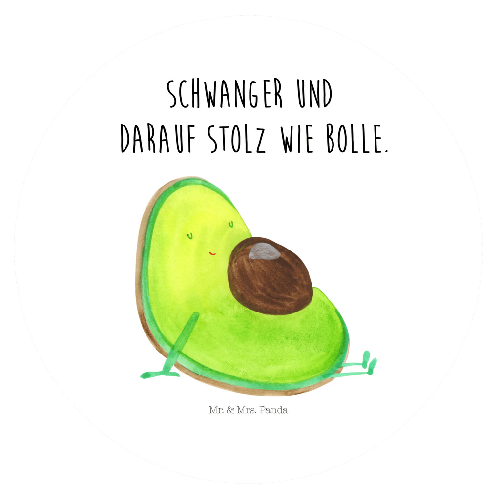 Rund Aufkleber Avocado schwanger Sticker, Aufkleber, Etikett, Avocado, Veggie, Vegan, Gesund, schwanger, Schwangerschaft, Babyparty, Babyshower