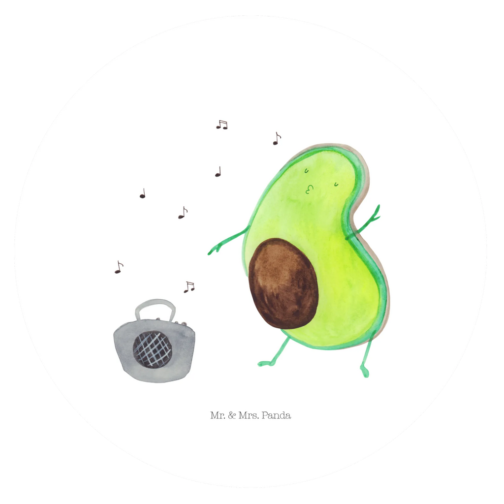 Rund Aufkleber Avocado tanzt Sticker, Aufkleber, Etikett, Kinder, rund, Avocado, Veggie, Vegan, Gesund