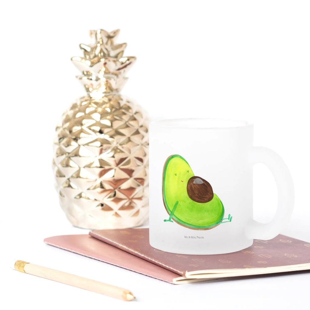 Teetasse Avocado schwanger Teetasse, Teeglas, Teebecher, Tasse mit Henkel, Tasse, Glas Teetasse, Teetasse aus Glas, Avocado, Veggie, Vegan, Gesund, schwanger, Schwangerschaft, Babyparty, Babyshower