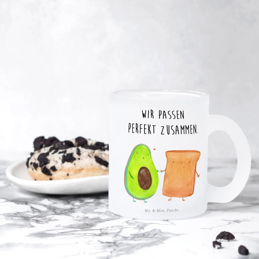 Teetasse Avocado + Toast Teetasse, Teeglas, Teebecher, Tasse mit Henkel, Tasse, Glas Teetasse, Teetasse aus Glas, Avocado, Veggie, Vegan, Gesund, Toast, Toastbrot, Liebespaar, Pärchen, Freund, Freundin, Verlobt, Verlobungsparty, Hochzeit, Hochzeitsgeschenk, Jahrestag, Jahrestagsgeschenk