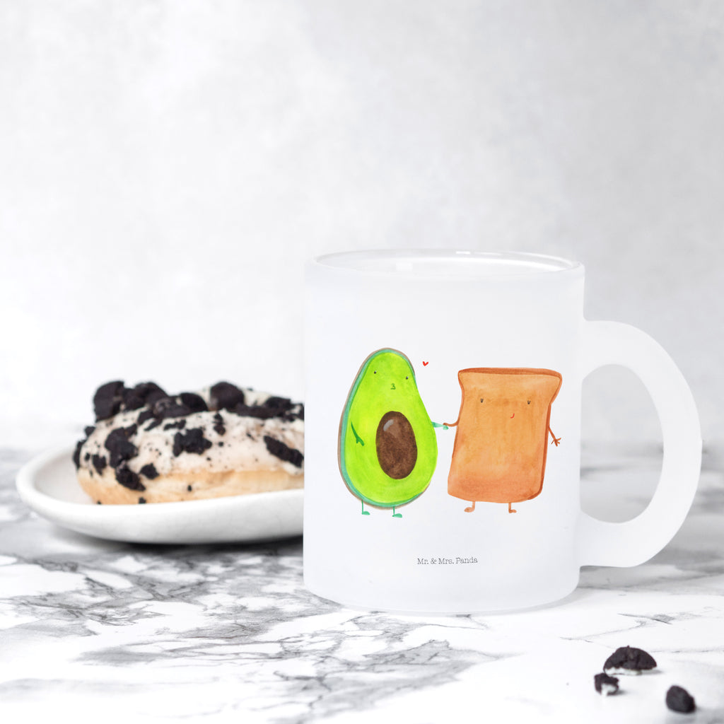 Teetasse Avocado + Toast Teetasse, Teeglas, Teebecher, Tasse mit Henkel, Tasse, Glas Teetasse, Teetasse aus Glas, Avocado, Veggie, Vegan, Gesund, Toast, Toastbrot, Liebespaar, Pärchen, Freund, Freundin, Verlobt, Verlobungsparty, Hochzeit, Hochzeitsgeschenk, Jahrestag, Jahrestagsgeschenk