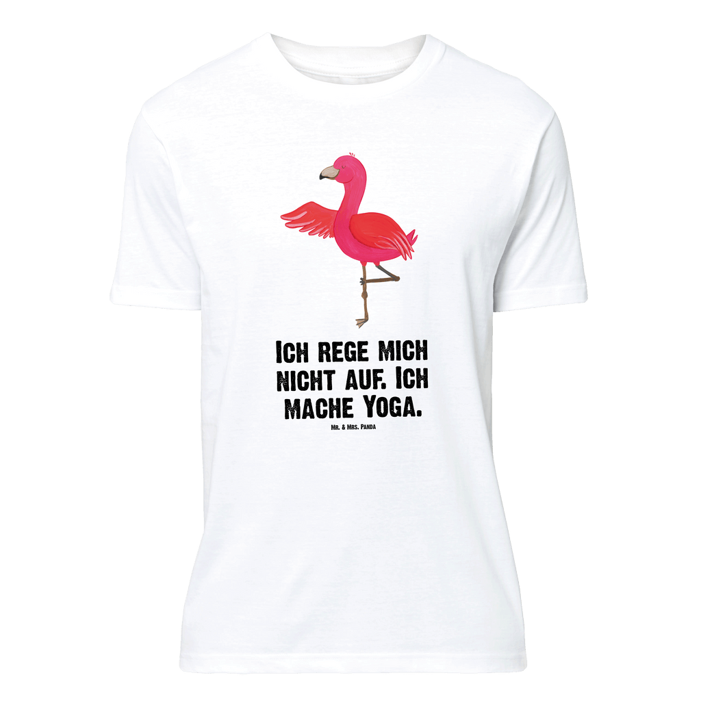 T-Shirt Standard Flamingo Yoga T-Shirt, Shirt, Tshirt, Lustiges T-Shirt, T-Shirt mit Spruch, Party, Junggesellenabschied, Jubiläum, Geburstag, Herrn, Damen, Männer, Frauen, Schlafshirt, Nachthemd, Sprüche, Flamingo, Vogel, Yoga, Namaste, Achtsamkeit, Yoga-Übung, Entspannung, Ärger, Aufregen, Tiefenentspannung