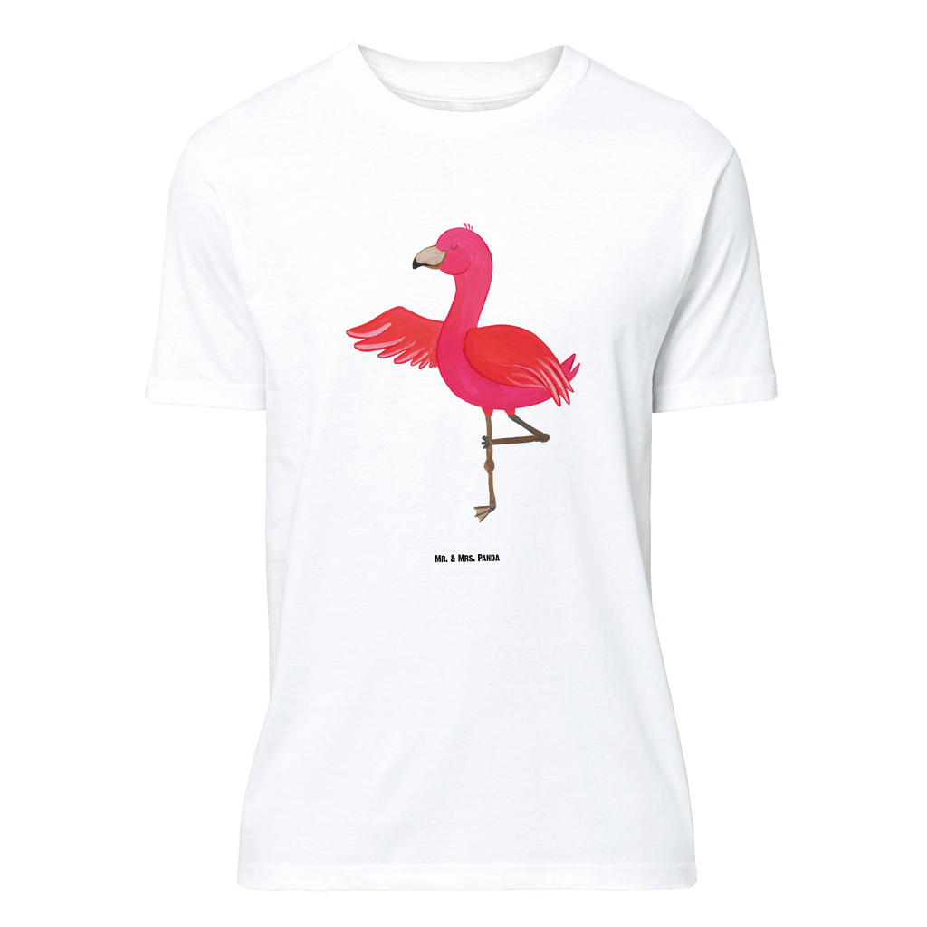 T-Shirt Standard Flamingo Yoga T-Shirt, Shirt, Tshirt, Lustiges T-Shirt, T-Shirt mit Spruch, Party, Junggesellenabschied, Jubiläum, Geburstag, Herrn, Damen, Männer, Frauen, Schlafshirt, Nachthemd, Sprüche, Flamingo, Vogel, Yoga, Namaste, Achtsamkeit, Yoga-Übung, Entspannung, Ärger, Aufregen, Tiefenentspannung