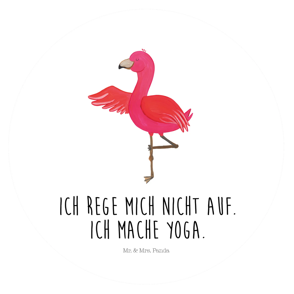 Rund Aufkleber Flamingo Yoga Sticker, Aufkleber, Etikett, Flamingo, Vogel, Yoga, Namaste, Achtsamkeit, Yoga-Übung, Entspannung, Ärger, Aufregen, Tiefenentspannung