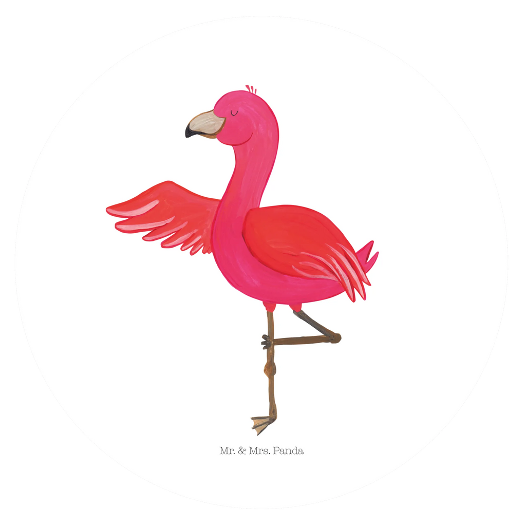 Rund Aufkleber Flamingo Yoga Sticker, Aufkleber, Etikett, Flamingo, Vogel, Yoga, Namaste, Achtsamkeit, Yoga-Übung, Entspannung, Ärger, Aufregen, Tiefenentspannung