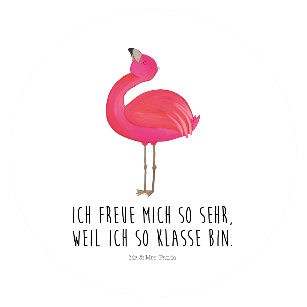 Rund Aufkleber Flamingo stolz Sticker, Aufkleber, Etikett, Flamingo, stolz, Freude, Selbstliebe, Selbstakzeptanz, Freundin, beste Freundin, Tochter, Mama, Schwester