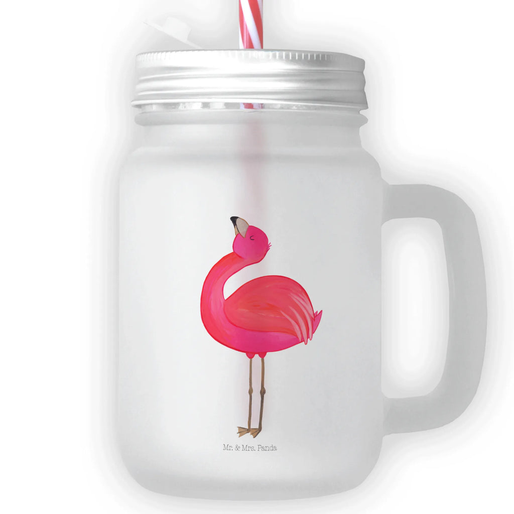 Trinkglas Mason Jar Flamingo stolz Mason Jar, Glas, Trinkglas, Henkelglas, Sommerglas, Einmachglas, Cocktailglas, Cocktail-Glas, Mason Jar Trinkglas, Satiniertes Glas, Retro-Glas, Strohhalm Glas, Schraubdeckel Glas, Sommerparty Einrichtung, Flamingo, stolz, Freude, Selbstliebe, Selbstakzeptanz, Freundin, beste Freundin, Tochter, Mama, Schwester