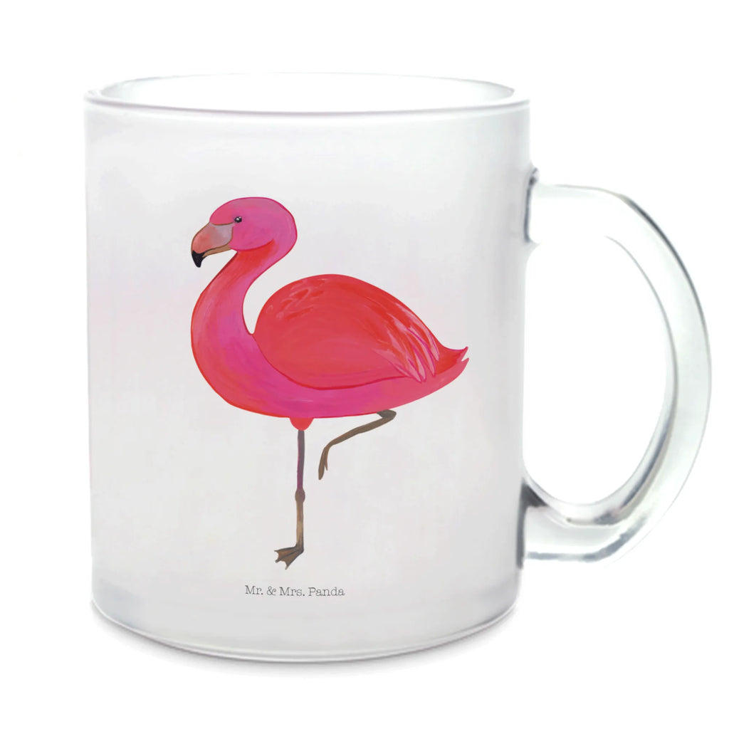 Teetasse Flamingo classic Teetasse, Teeglas, Teebecher, Tasse mit Henkel, Tasse, Glas Teetasse, Teetasse aus Glas, Flamingo, Einzigartig, Selbstliebe, Stolz, ich, für mich, Spruch, Freundin, Freundinnen, Außenseiter, Sohn, Tochter, Geschwister