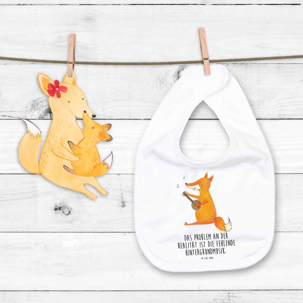 Organic Babylätzchen Fuchs Gitarre Baby, Lätzchen, Spucktuch, Sabberlätzchen, Klettlätzchen, Babygeschenk, Baby Lätzchen, Geschenk für Geburt, Geschenk zur Geburt, Baby Spucktuch, Babyausstattung, Geschenkidee für Babyparty, Fuchs, Füchse, Geschenk Musiker, Musik Spruch, Musikerin, Sänger, Sängerin, Gitarre