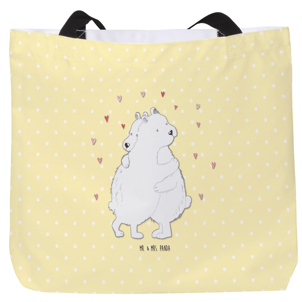 Shopper Eisbär Umarmen Beutel, Einkaufstasche, Tasche, Strandtasche, Einkaufsbeutel, Shopper, Schultasche, Freizeittasche, Tragebeutel, Schulbeutel, Alltagstasche, Tiermotive, Gute Laune, lustige Sprüche, Tiere