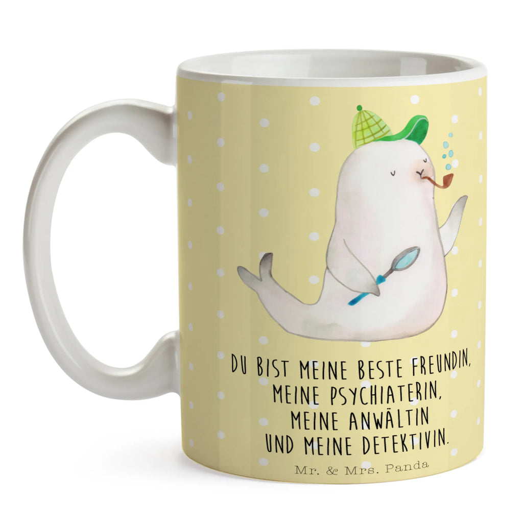 Tasse Robbe Sherlock Tasse, Kaffeetasse, Teetasse, Becher, Kaffeebecher, Teebecher, Keramiktasse, Porzellantasse, Büro Tasse, Geschenk Tasse, Tasse Sprüche, Tasse Motive, Kaffeetassen, Tasse bedrucken, Designer Tasse, Cappuccino Tassen, Schöne Teetassen, Tiermotive, Gute Laune, lustige Sprüche, Tiere