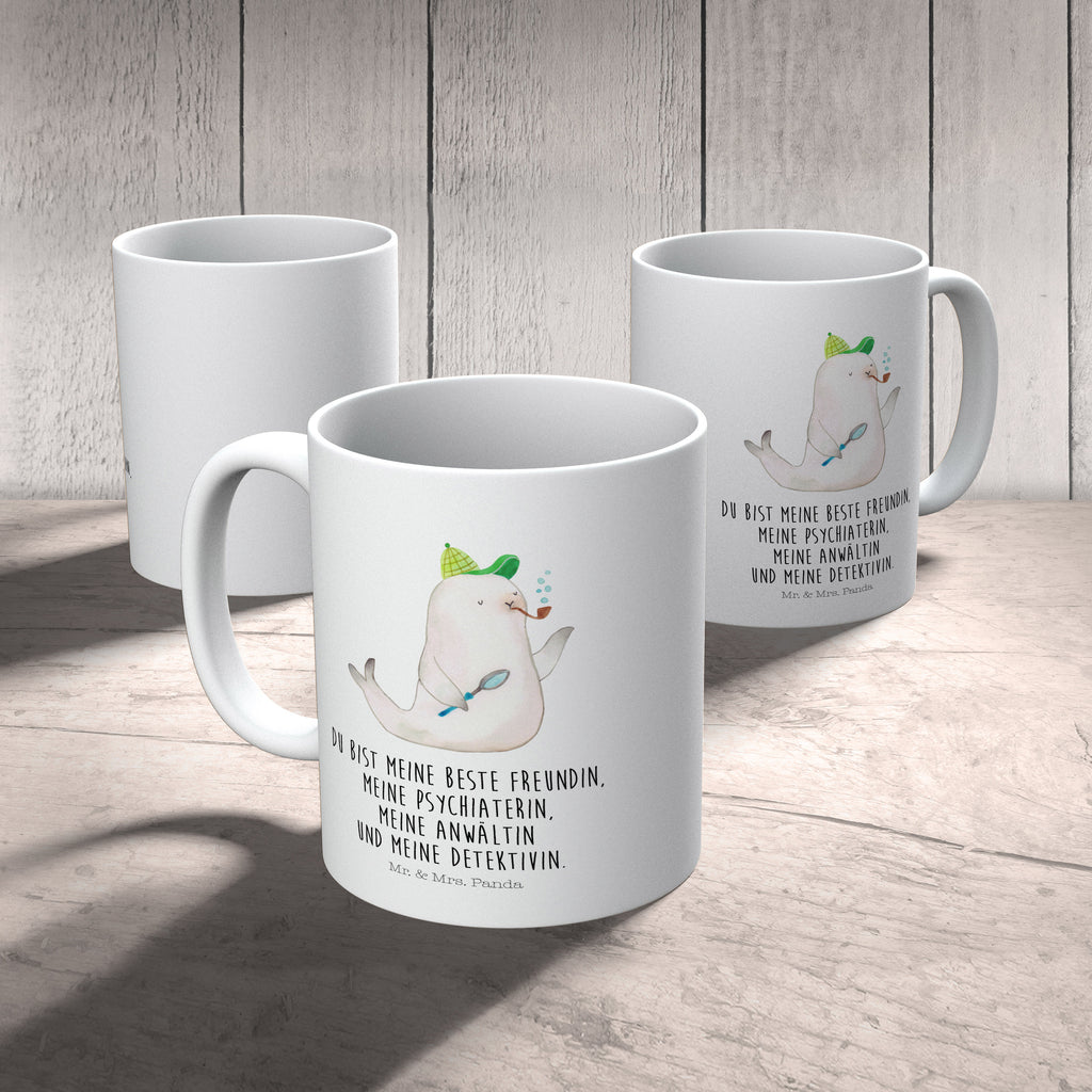 Kindertasse Robbe Sherlock Kindertasse, Kinder Tasse, Kunststoff Tasse, Kindergarten Tasse, Trinkbecher, Camping Becher, Kaffeetasse, Kunststoffbecher, Kindergartenbecher, Outdoorgeschirr, Kunststoffgeschirr, Reisebecher, Reisetasse, Kinderbecher, Bruchfeste Tasse, Bruchsichere Tasse, Plastik Tasse, Plastiktasse, Tiermotive, Gute Laune, lustige Sprüche, Tiere