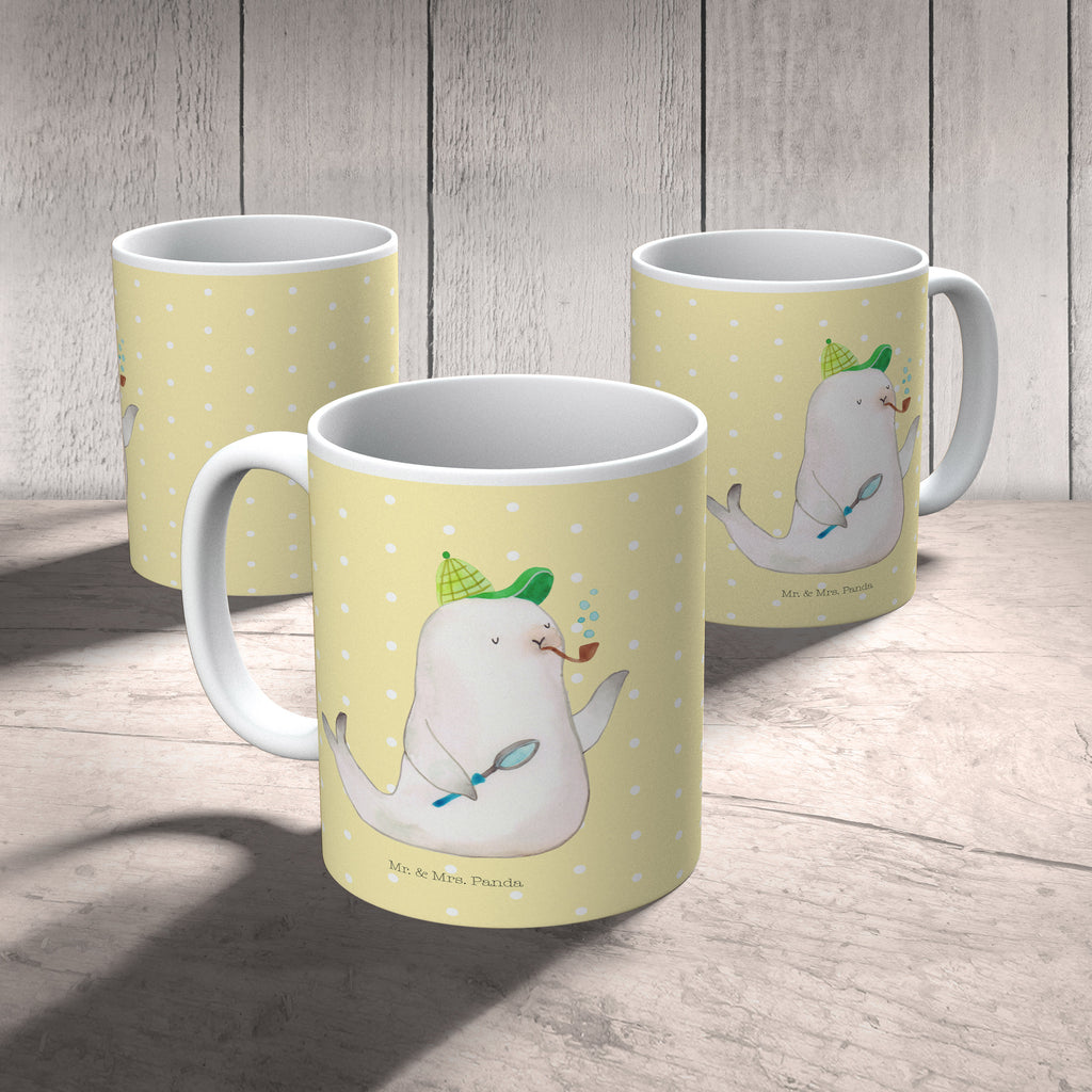 Kindertasse Robbe Sherlock Kindertasse, Kinder Tasse, Kunststoff Tasse, Kindergarten Tasse, Trinkbecher, Camping Becher, Kaffeetasse, Kunststoffbecher, Kindergartenbecher, Outdoorgeschirr, Kunststoffgeschirr, Reisebecher, Reisetasse, Kinderbecher, Bruchfeste Tasse, Bruchsichere Tasse, Plastik Tasse, Plastiktasse, Tiermotive, Gute Laune, lustige Sprüche, Tiere