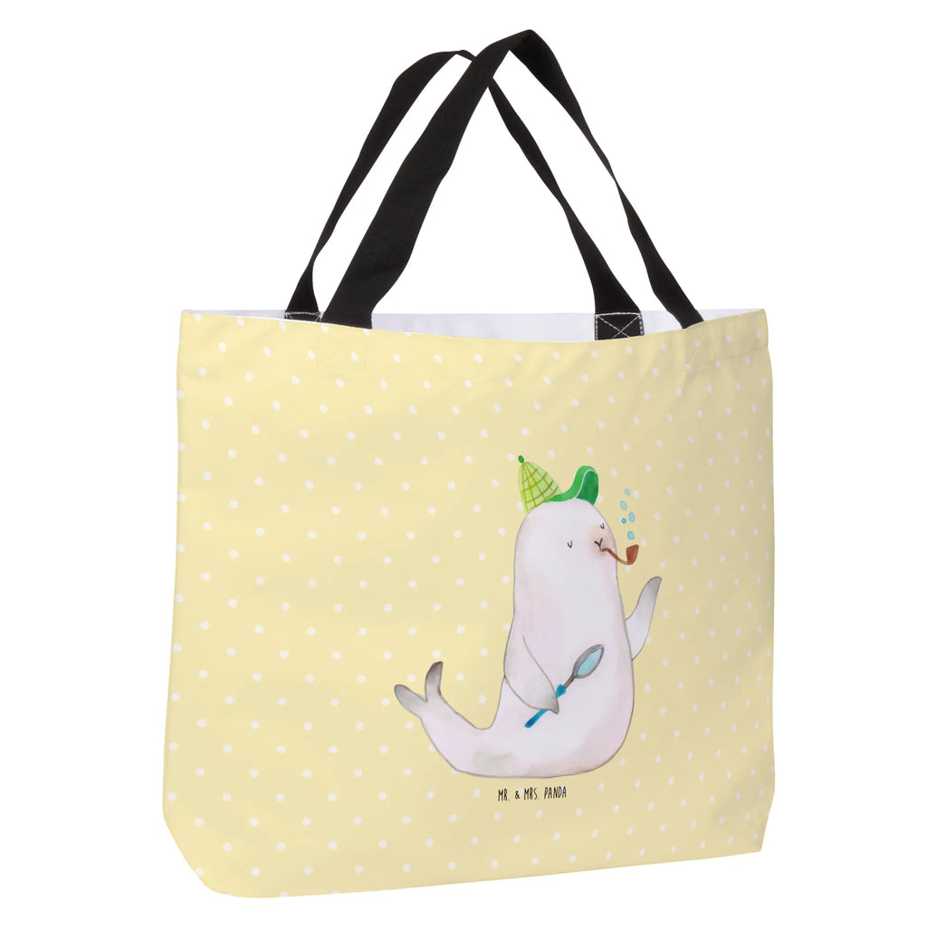 Shopper Robbe Sherlock Beutel, Einkaufstasche, Tasche, Strandtasche, Einkaufsbeutel, Shopper, Schultasche, Freizeittasche, Tragebeutel, Schulbeutel, Alltagstasche, Tiermotive, Gute Laune, lustige Sprüche, Tiere