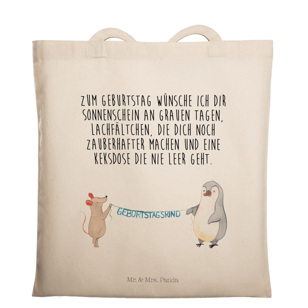 Tragetasche Maus Pinguin Geburtstag Beuteltasche, Beutel, Einkaufstasche, Jutebeutel, Stoffbeutel, Tasche, Shopper, Umhängetasche, Strandtasche, Schultertasche, Stofftasche, Tragetasche, Badetasche, Jutetasche, Einkaufstüte, Laptoptasche, Geburtstag, Geburtstagsgeschenk, Geschenk, Maus, Pinguin, Geburtstage, Happy Birthday, Geburtstagsfeier