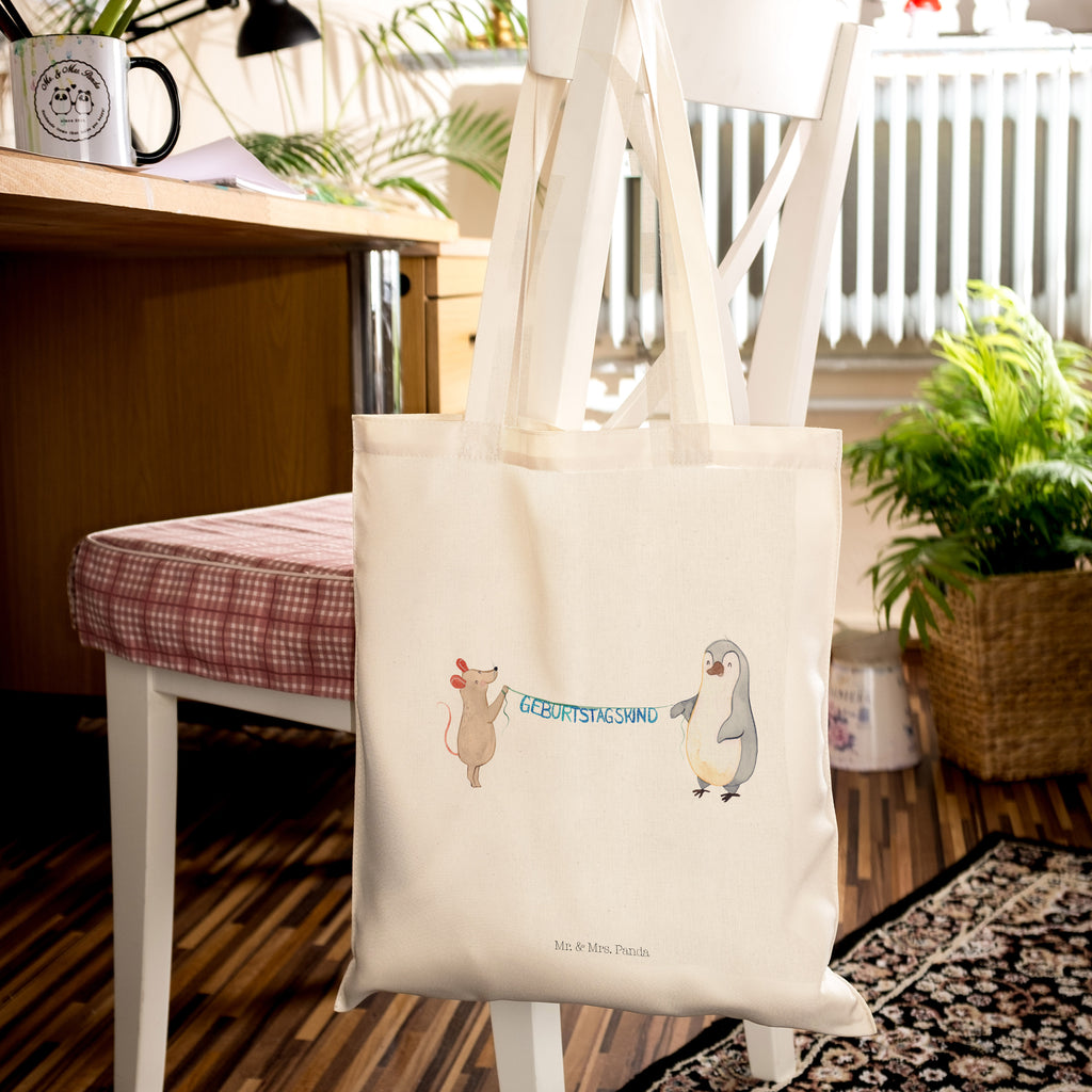 Tragetasche Maus Pinguin Geburtstag Beuteltasche, Beutel, Einkaufstasche, Jutebeutel, Stoffbeutel, Tasche, Shopper, Umhängetasche, Strandtasche, Schultertasche, Stofftasche, Tragetasche, Badetasche, Jutetasche, Einkaufstüte, Laptoptasche, Geburtstag, Geburtstagsgeschenk, Geschenk, Maus, Pinguin, Geburtstage, Happy Birthday, Geburtstagsfeier