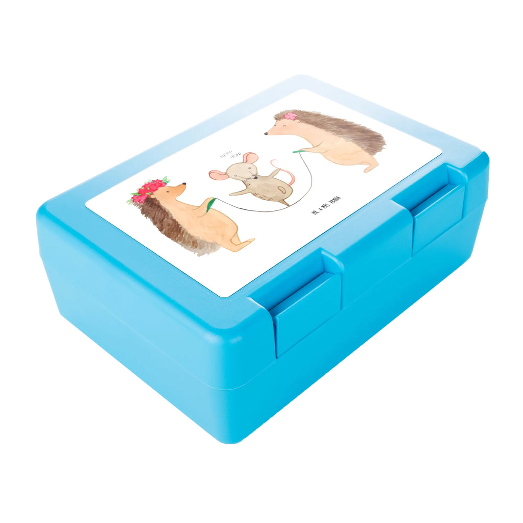 Lunch box Hedgehog skipping Brotbox, Snackbox, Lunch box, Butterbrotdose, Brotzeitbox, Tiermotive, Gute Laune, lustige Sprüche, Tiere, Igel, Maus, Seilspringen, Seilhüpfen, Kinder, Kindergarten