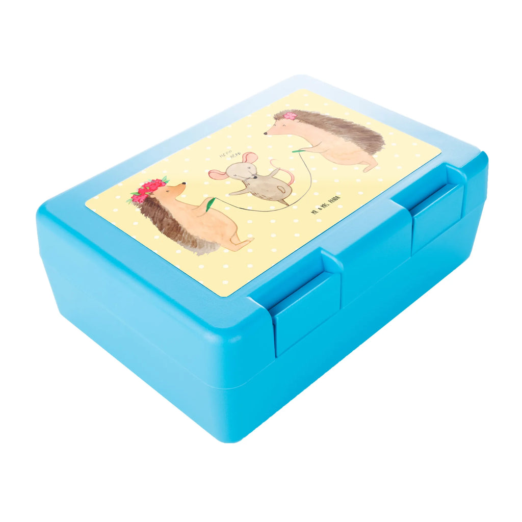 Lunch box Hedgehog skipping Brotbox, Snackbox, Lunch box, Butterbrotdose, Brotzeitbox, Tiermotive, Gute Laune, lustige Sprüche, Tiere, Igel, Maus, Seilspringen, Seilhüpfen, Kinder, Kindergarten