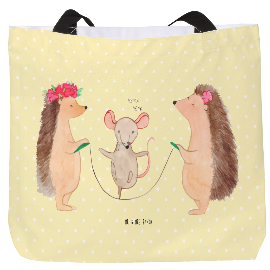 Shopper Igel Seilhüpfen Beutel, Einkaufstasche, Tasche, Strandtasche, Einkaufsbeutel, Shopper, Schultasche, Freizeittasche, Tragebeutel, Schulbeutel, Alltagstasche, Tiermotive, Gute Laune, lustige Sprüche, Tiere, Igel, Maus, Seilspringen, Seilhüpfen, Kinder, Kindergarten