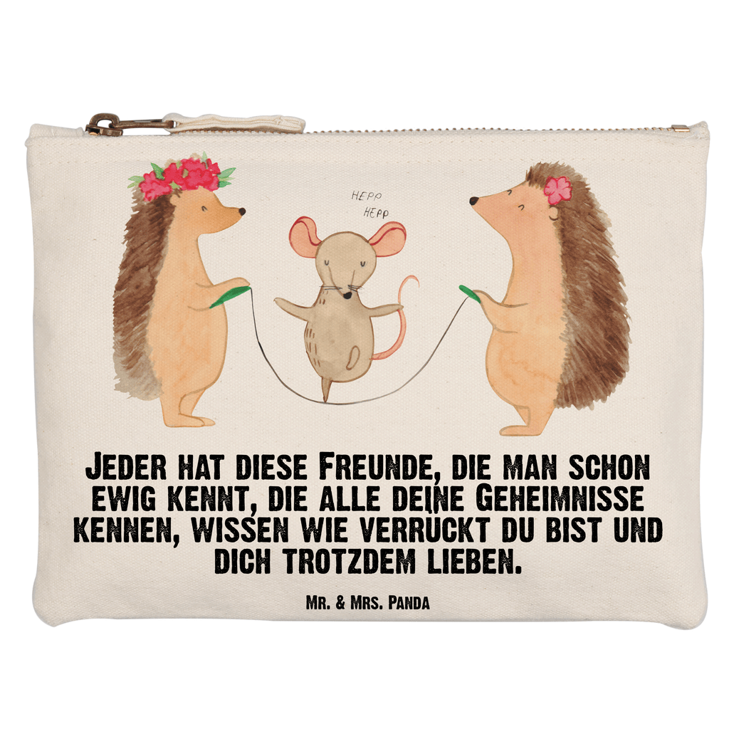 Schminktasche Igel Seilhüpfen Schminktasche, Kosmetiktasche, Kosmetikbeutel, Stiftemäppchen, Etui, Federmappe, Makeup, XXL, Schminketui, Kosmetiketui, Schlamperetui, Tiermotive, Gute Laune, lustige Sprüche, Tiere, Igel, Maus, Seilspringen, Seilhüpfen, Kinder, Kindergarten