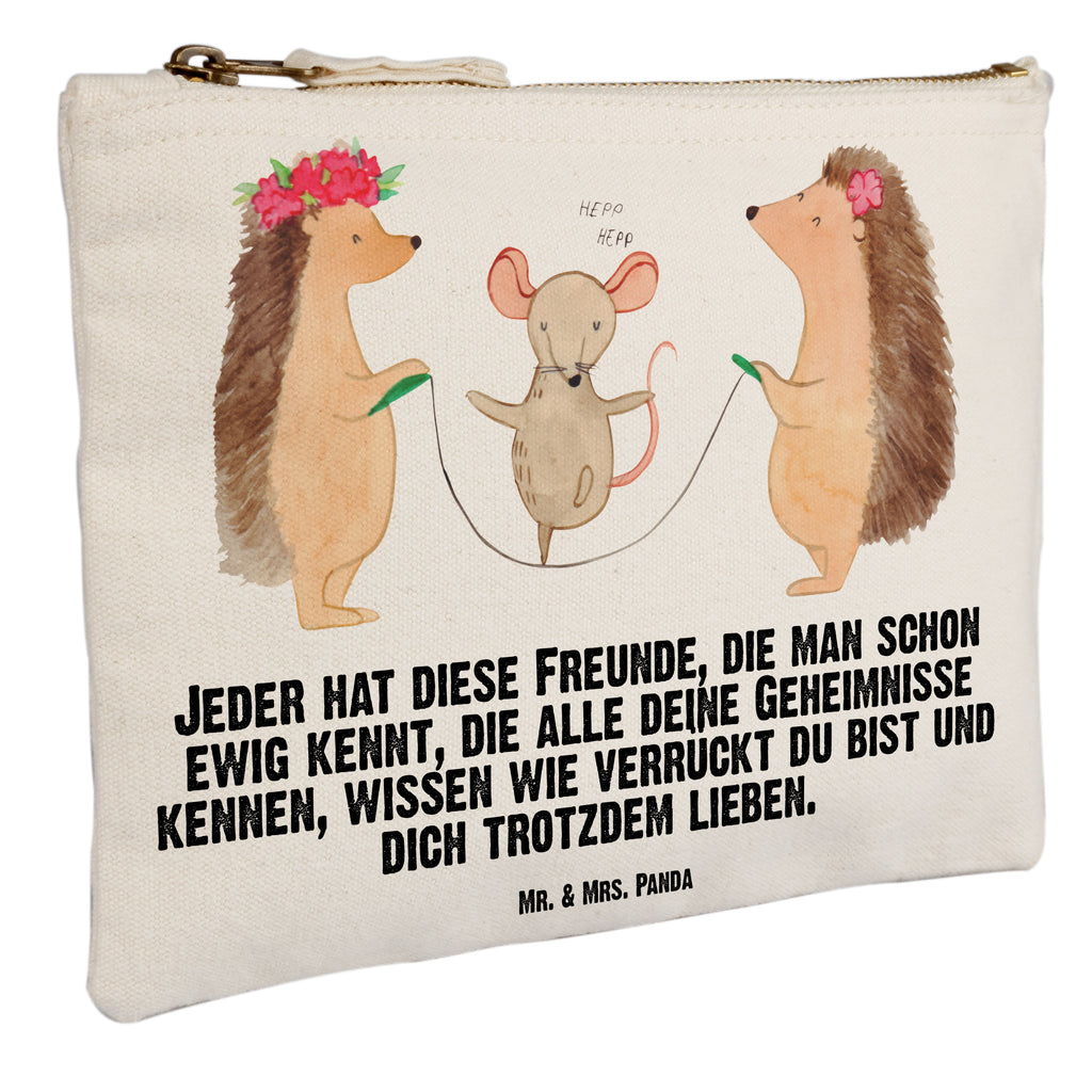 Schminktasche Igel Seilhüpfen Schminktasche, Kosmetiktasche, Kosmetikbeutel, Stiftemäppchen, Etui, Federmappe, Makeup, XXL, Schminketui, Kosmetiketui, Schlamperetui, Tiermotive, Gute Laune, lustige Sprüche, Tiere, Igel, Maus, Seilspringen, Seilhüpfen, Kinder, Kindergarten