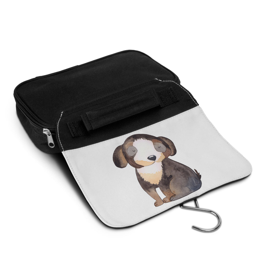 Kulturbeutel Hund entspannt Kulturbeutel, Zum Aufhängen, Waschtasche, Kosmetiktasche, Damen, Herren, Aufbewahrungstasche, Schminktasche, Kosmetikbeutel, Organizer, Kulturtasche, Schminkutensil, Hund, Hundemotiv, Haustier, Hunderasse, Tierliebhaber, Hundebesitzer, Sprüche, schwarzer Hund, Hundeliebe, Liebe, Hundeglück