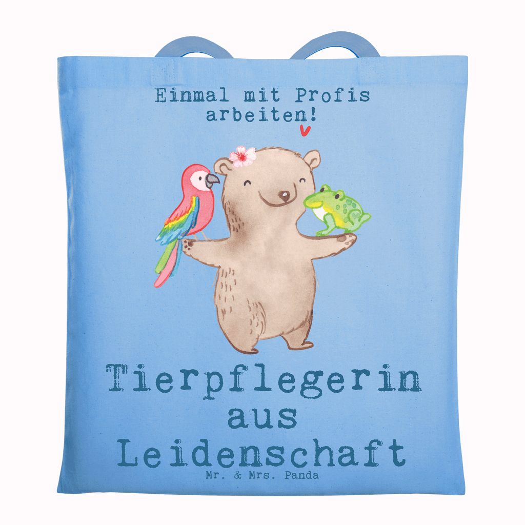 Tragetasche Tierpflegerin aus Leidenschaft Beuteltasche, Beutel, Einkaufstasche, Jutebeutel, Stoffbeutel, Tasche, Shopper, Umhängetasche, Strandtasche, Schultertasche, Stofftasche, Tragetasche, Badetasche, Jutetasche, Einkaufstüte, Laptoptasche, Beruf, Ausbildung, Jubiläum, Abschied, Rente, Kollege, Kollegin, Geschenk, Schenken, Arbeitskollege, Mitarbeiter, Firma, Danke, Dankeschön