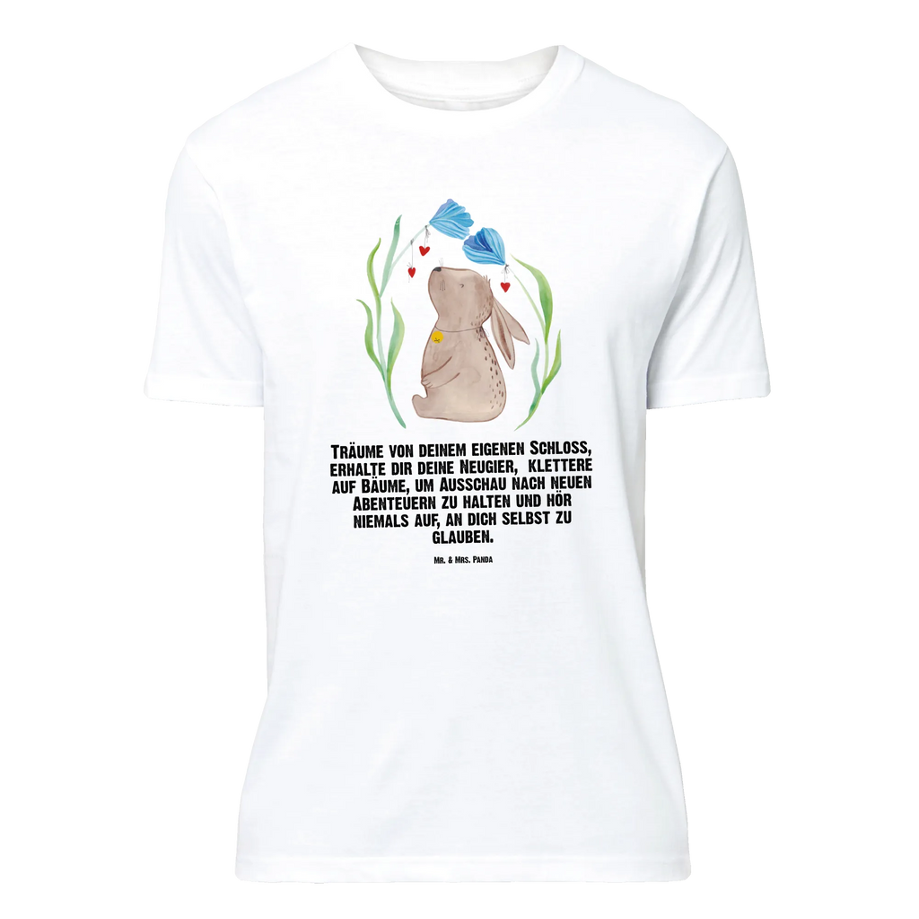 T-Shirt Standard Hase Blume T-Shirt, Shirt, Tshirt, Lustiges T-Shirt, T-Shirt mit Spruch, Party, Junggesellenabschied, Jubiläum, Geburstag, Herrn, Damen, Männer, Frauen, Schlafshirt, Nachthemd, Sprüche, Ostern, Osterhase, Ostergeschenke, Osternest, Osterdeko, Geschenke zu Ostern, Ostern Geschenk, Ostergeschenke Kinder, Ostern Kinder, Hase, Kaninchen, Kind, Taufe, Taufgeschenk, Geburt, Schwangerschaft, erstes Kind, Kindergeburtstag, Geburtstag, Hoffnung, Träume