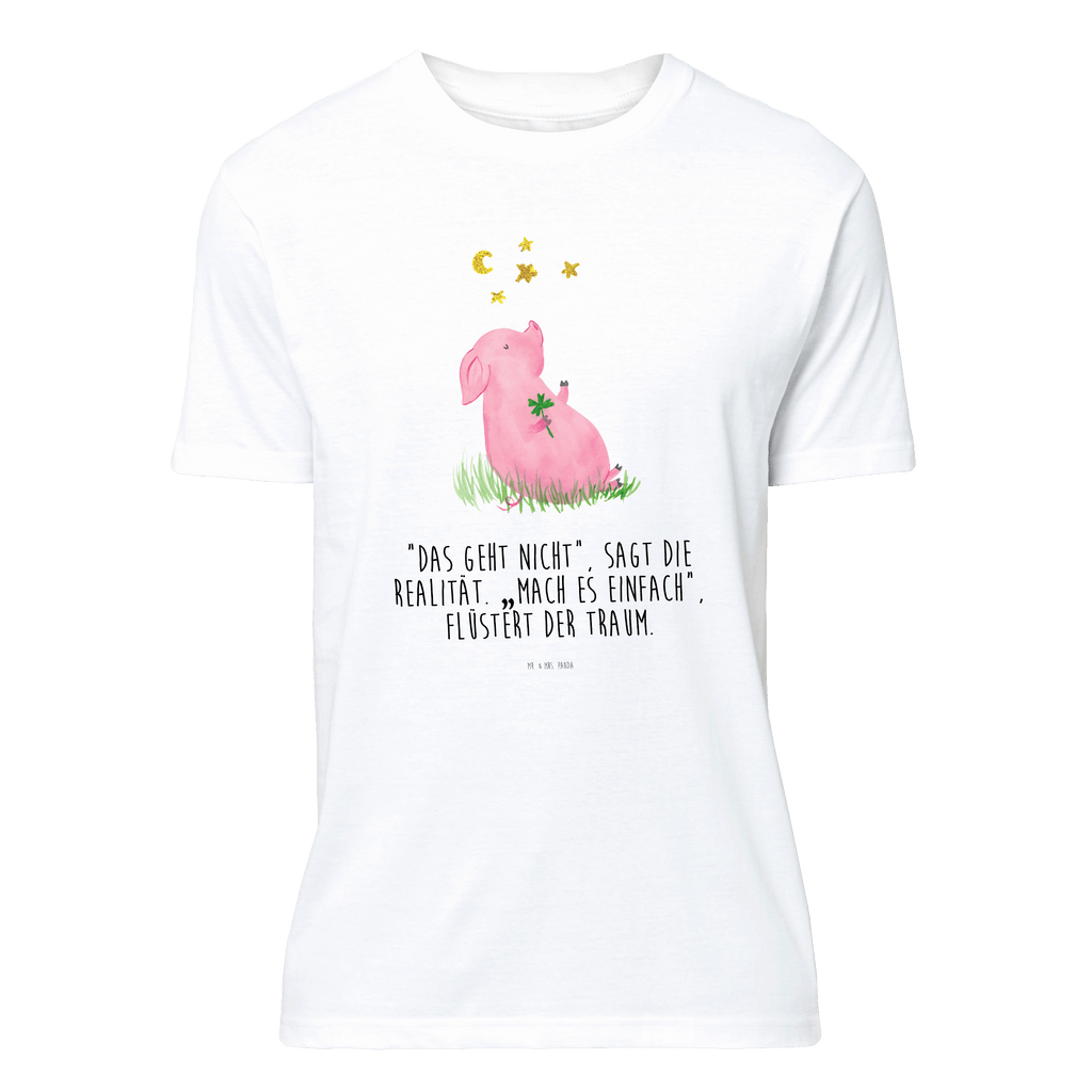 T-Shirt Standard Glücksschwein T-Shirt, Shirt, Tshirt, Lustiges T-Shirt, T-Shirt mit Spruch, Party, Junggesellenabschied, Jubiläum, Geburstag, Herrn, Damen, Männer, Frauen, Schlafshirt, Nachthemd, Sprüche, Tiermotive, Gute Laune, lustige Sprüche, Tiere, Glücksschwein. Glück, Schwein, Schweinchen, Sterne, Sernchen, Ziele, Träume, Motivation, Glücksbringer