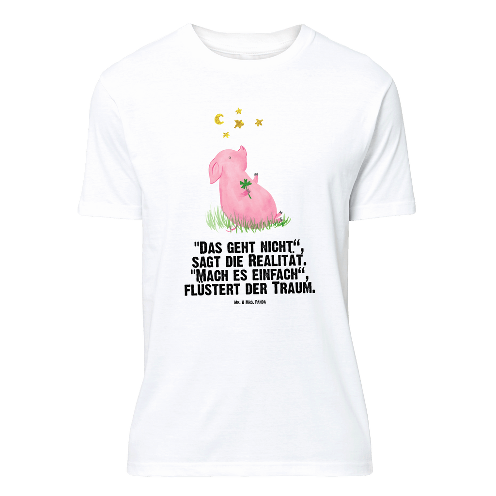 T-Shirt Standard Glücksschwein T-Shirt, Shirt, Tshirt, Lustiges T-Shirt, T-Shirt mit Spruch, Party, Junggesellenabschied, Jubiläum, Geburstag, Herrn, Damen, Männer, Frauen, Schlafshirt, Nachthemd, Sprüche, Tiermotive, Gute Laune, lustige Sprüche, Tiere, Glücksschwein. Glück, Schwein, Schweinchen, Sterne, Sernchen, Ziele, Träume, Motivation, Glücksbringer