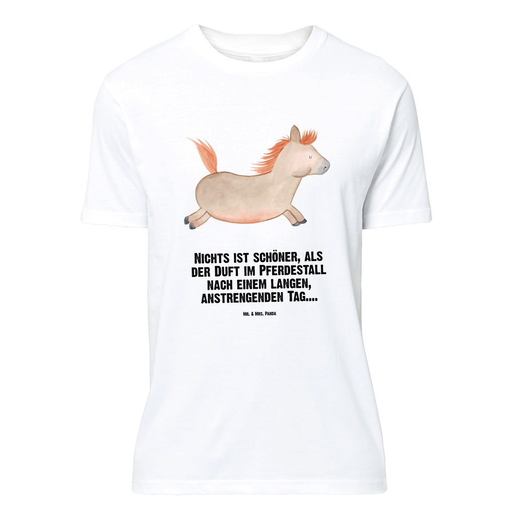 T-Shirt Standard Pferd springt T-Shirt, Shirt, Tshirt, Lustiges T-Shirt, T-Shirt mit Spruch, Party, Junggesellenabschied, Jubiläum, Geburstag, Herrn, Damen, Männer, Frauen, Schlafshirt, Nachthemd, Sprüche, Bauernhof, Hoftiere, Landwirt, Landwirtin, Pferd, Pony, Pferde, Stall, Pferdestall, ausreiten, reiten, Pferdebesitzer