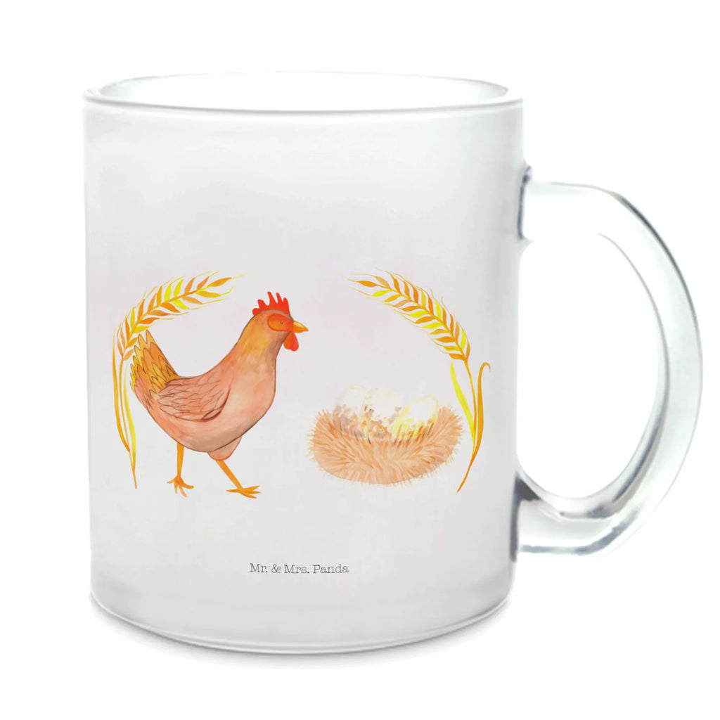 Teetasse Huhn stolz Teetasse, Teeglas, Teebecher, Tasse mit Henkel, Tasse, Glas Teetasse, Teetasse aus Glas, Bauernhof, Hoftiere, Landwirt, Landwirtin, Hahn, Henne, Hühner, Eier, Hof, Landleben, Motivation, Geburt, Magie, Spruch, Schwangerschaft