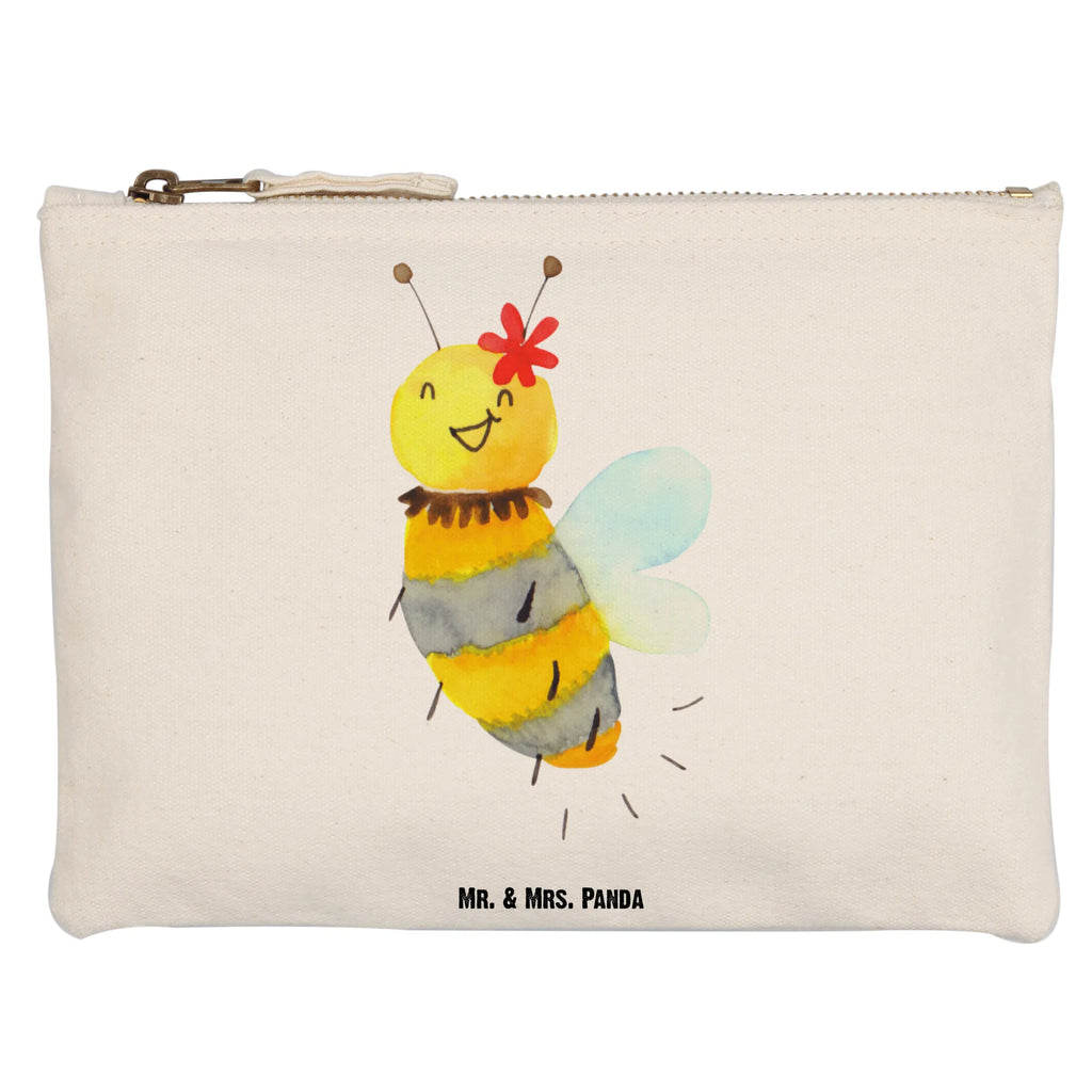 Schminktasche Biene Blume Schminktasche, Kosmetiktasche, Kosmetikbeutel, Stiftemäppchen, Etui, Federmappe, Makeup, XXL, Schminketui, Kosmetiketui, Schlamperetui, Biene, Wespe, Hummel