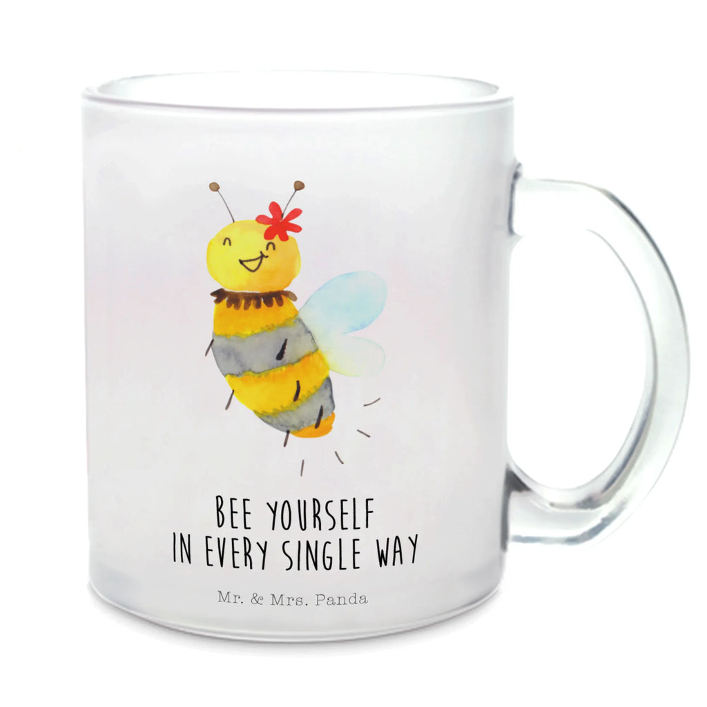 Teetasse Biene Blume Teetasse, Teeglas, Teebecher, Tasse mit Henkel, Tasse, Glas Teetasse, Teetasse aus Glas, Biene, Wespe, Hummel