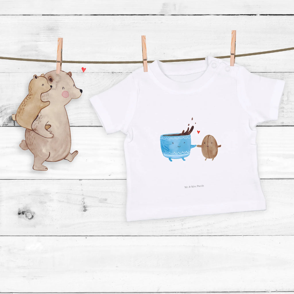 Organic Baby Shirt Kaffee Bohne Baby T-Shirt, Jungen Baby T-Shirt, Mädchen Baby T-Shirt, Shirt, Tiermotive, Gute Laune, lustige Sprüche, Tiere, Kaffee, Kaffeebohne, Genuss, Zufriedenheit, Glück