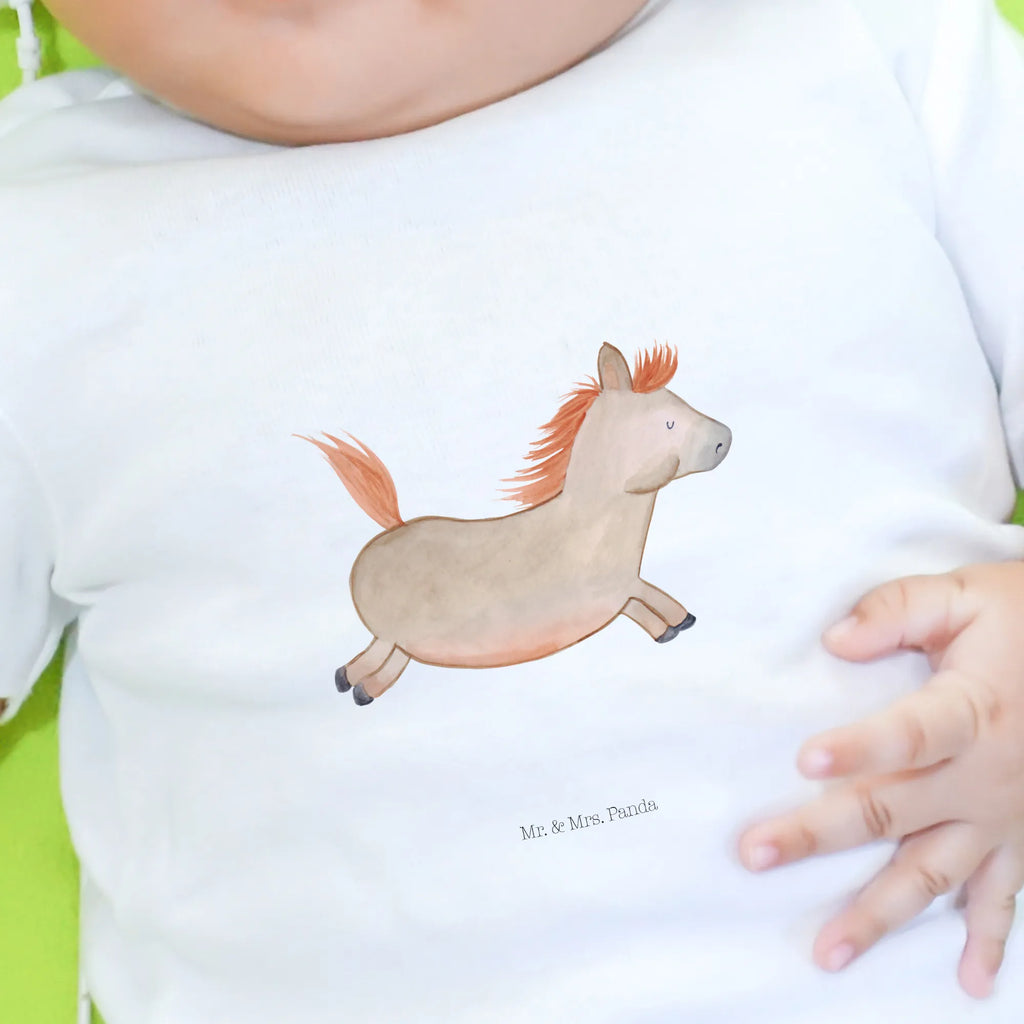 Organic Baby Shirt Pferd Springen Baby T-Shirt, Jungen Baby T-Shirt, Mädchen Baby T-Shirt, Shirt, Bauernhof, Hoftiere, Landwirt, Landwirtin, Pferd, Pony, Pferde, Stall, Pferdestall, ausreiten, reiten, Pferdebesitzer