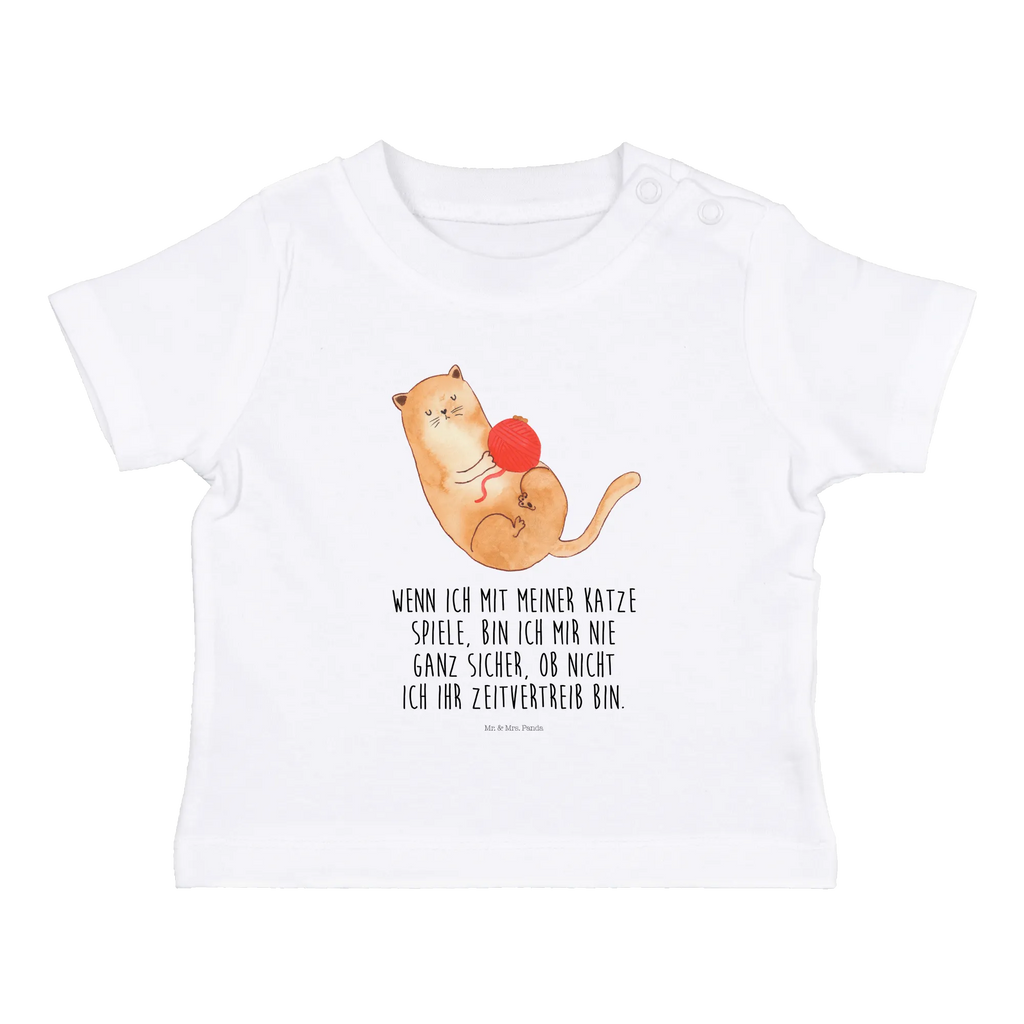 Organic Baby Shirt Katze Wolle Baby T-Shirt, Jungen Baby T-Shirt, Mädchen Baby T-Shirt, Shirt, Katze, Katzenmotiv, Katzenfan, Katzendeko, Katzenfreund, Katzenliebhaber, Katzenprodukte, Katzenartikel, Katzenaccessoires, Katzensouvenirs, Katzenliebhaberprodukte, Katzenmotive, Katzen, Kater, Mietze, Cat, Cats, Katzenhalter, Katzenbesitzerin, Haustier, Wollknäuel, Wolle, Spielen, Spiel, verspielt