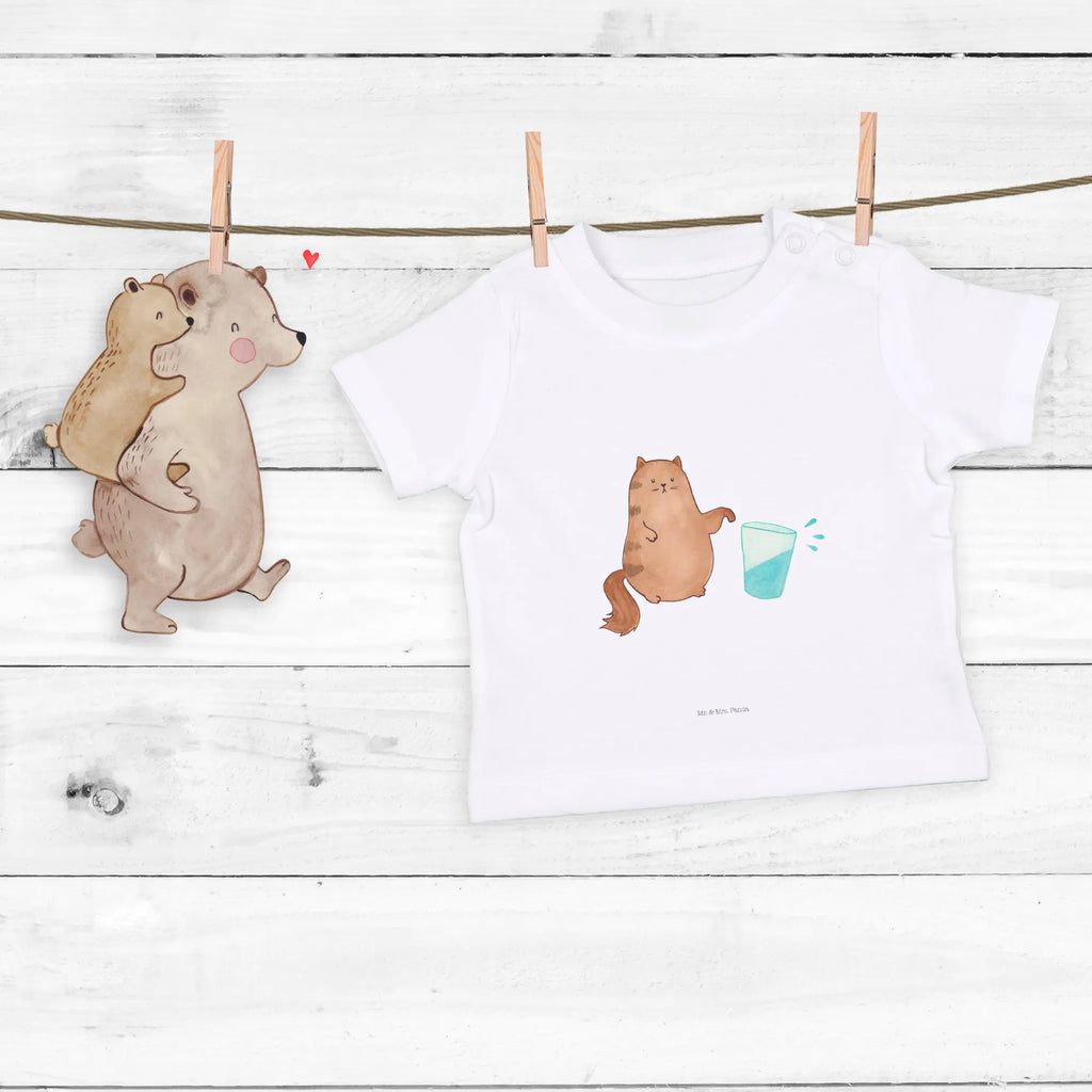 Organic Baby Shirt Katze Wasserglas Baby T-Shirt, Jungen Baby T-Shirt, Mädchen Baby T-Shirt, Shirt, Katze, Katzenmotiv, Katzenfan, Katzendeko, Katzenfreund, Katzenliebhaber, Katzenprodukte, Katzenartikel, Katzenaccessoires, Katzensouvenirs, Katzenliebhaberprodukte, Katzenmotive, Katzen, Kater, Mietze, Cat, Cats, Katzenhalter, Katzenbesitzerin, Haustier, Wasser, Glas