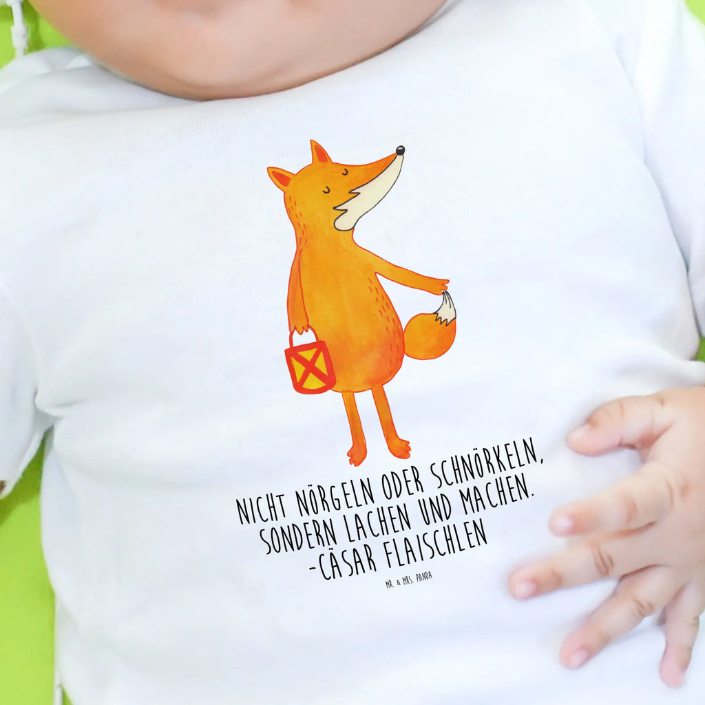 Organic Baby Shirt Fuchs Laterne Baby T-Shirt, Jungen Baby T-Shirt, Mädchen Baby T-Shirt, Shirt, Fuchs, Füchse, Spruch trösten, Liebeskummer Spruch, Laterne, Sankt Martin, Laternenumzug, Aufmuntern, Cäsar Otto Hugo Flaischlen