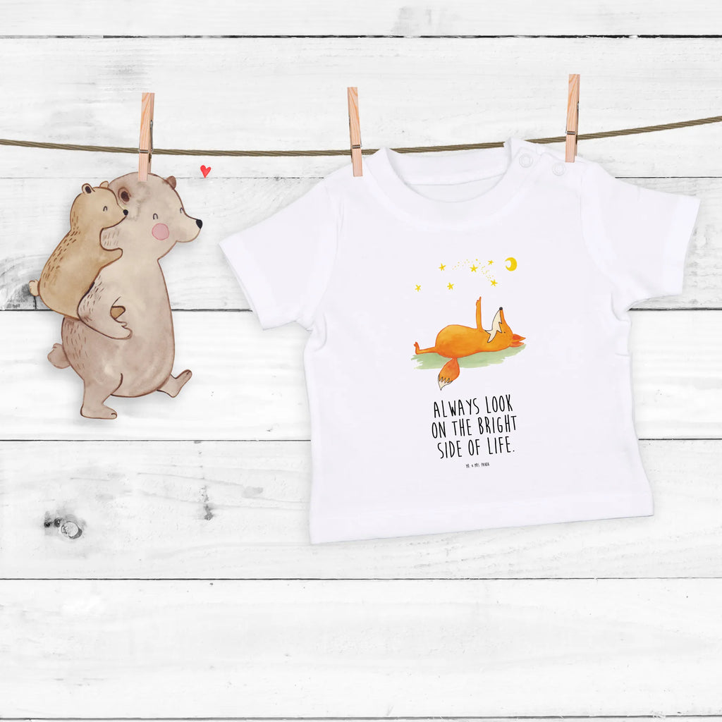 Organic Baby Shirt Fuchs Sterne Baby T-Shirt, Jungen Baby T-Shirt, Mädchen Baby T-Shirt, Shirt, Fuchs, Füchse, tröstende Worte, Spruch positiv, Spruch schön, Romantik, Always Look on the Bright Side of Life