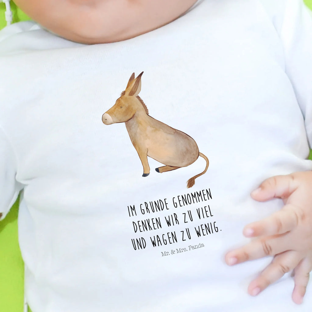 Organic Baby Shirt Esel Baby T-Shirt, Jungen Baby T-Shirt, Mädchen Baby T-Shirt, Shirt, Tiermotive, Gute Laune, lustige Sprüche, Tiere, Esel, Weisheit, Lebensmut, Lebensglück, Ziel, Lebensziel, Mut, erfolg, tapferkeit, positive gedanken, zuversicht