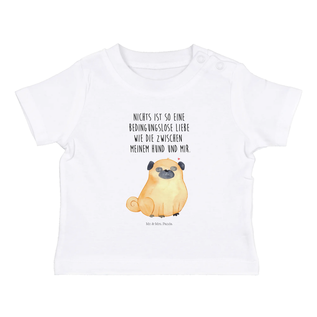 Organic Baby Shirt Mops Baby T-Shirt, Jungen Baby T-Shirt, Mädchen Baby T-Shirt, Shirt, Hund, Hundemotiv, Haustier, Hunderasse, Tierliebhaber, Hundebesitzer, Sprüche, Mops, Liebe, Hundeliebe