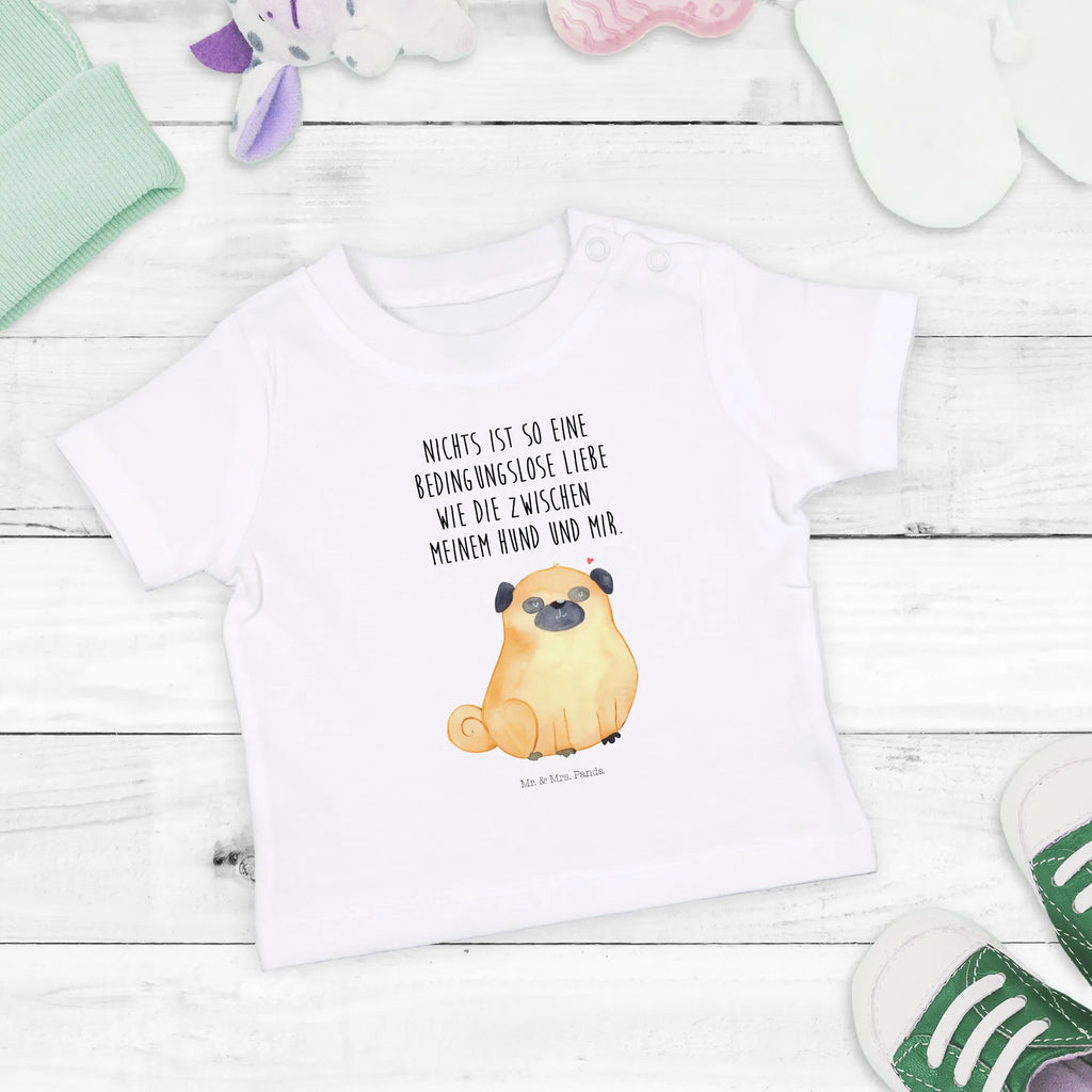 Organic Baby Shirt Mops Baby T-Shirt, Jungen Baby T-Shirt, Mädchen Baby T-Shirt, Shirt, Hund, Hundemotiv, Haustier, Hunderasse, Tierliebhaber, Hundebesitzer, Sprüche, Mops, Liebe, Hundeliebe