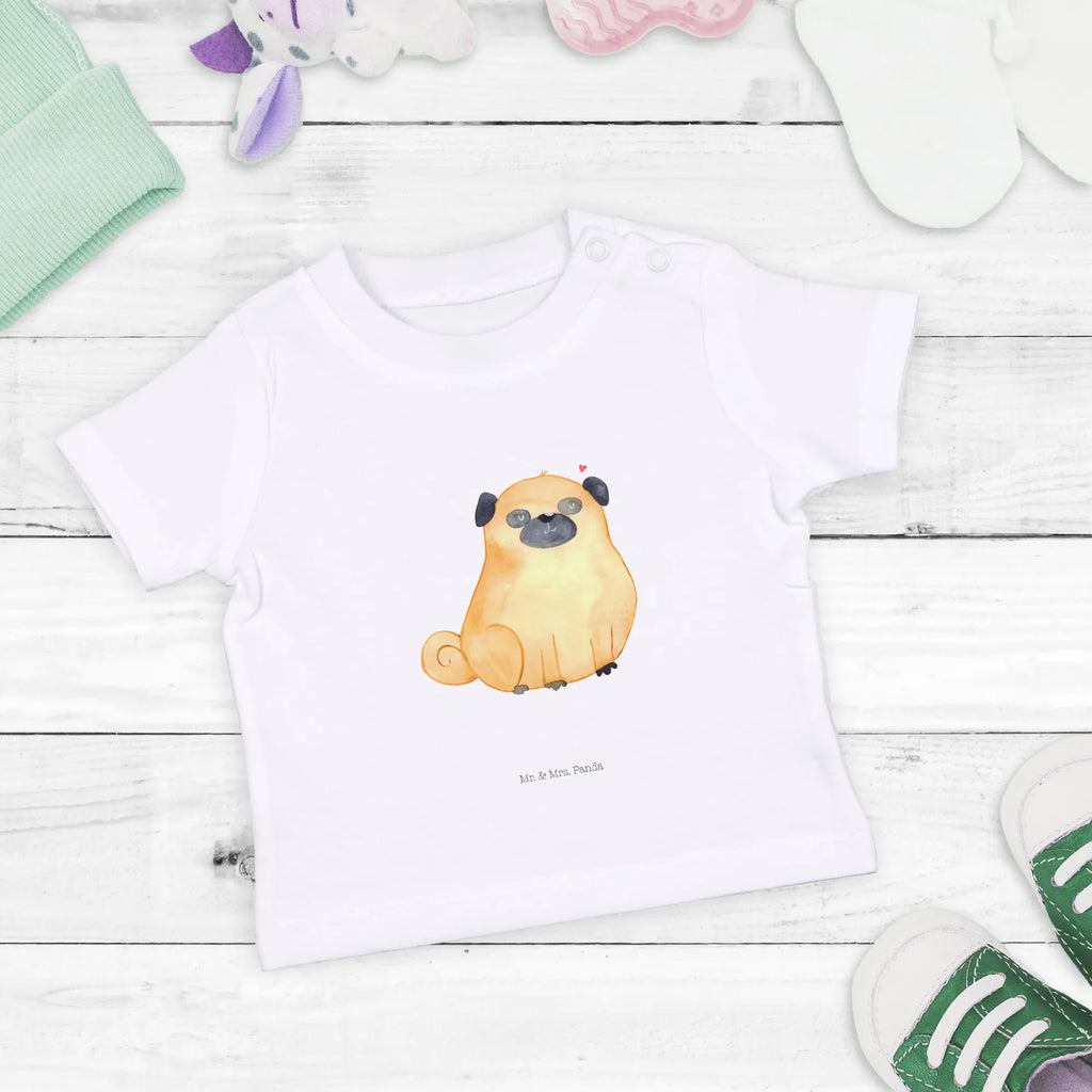 Organic Baby Shirt Mops Baby T-Shirt, Jungen Baby T-Shirt, Mädchen Baby T-Shirt, Shirt, Hund, Hundemotiv, Haustier, Hunderasse, Tierliebhaber, Hundebesitzer, Sprüche, Mops, Liebe, Hundeliebe