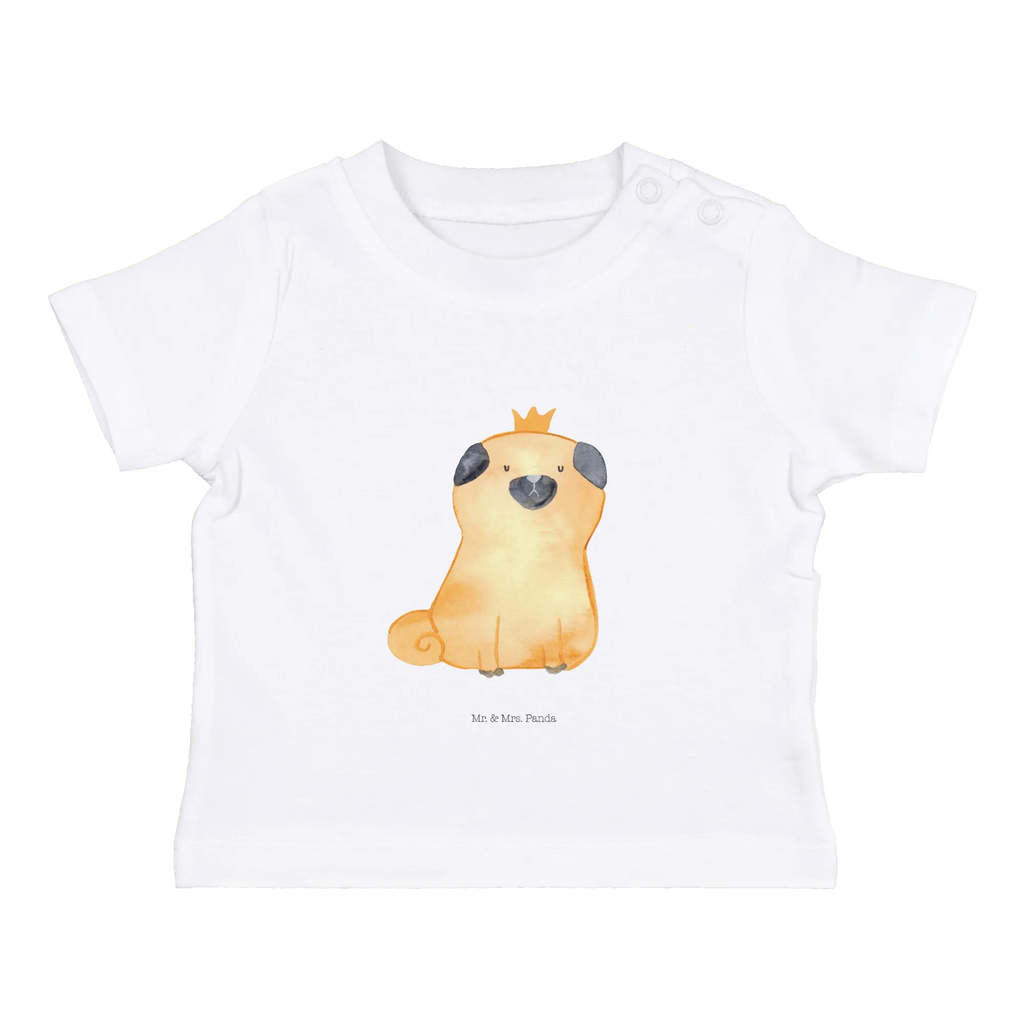 Organic Baby Shirt Mops Krone Baby T-Shirt, Jungen Baby T-Shirt, Mädchen Baby T-Shirt, Shirt, Hund, Hundemotiv, Haustier, Hunderasse, Tierliebhaber, Hundebesitzer, Sprüche, Mops, allergisch, kinderlos, Hausregel, Hundebesitzer. Spruch, lustig