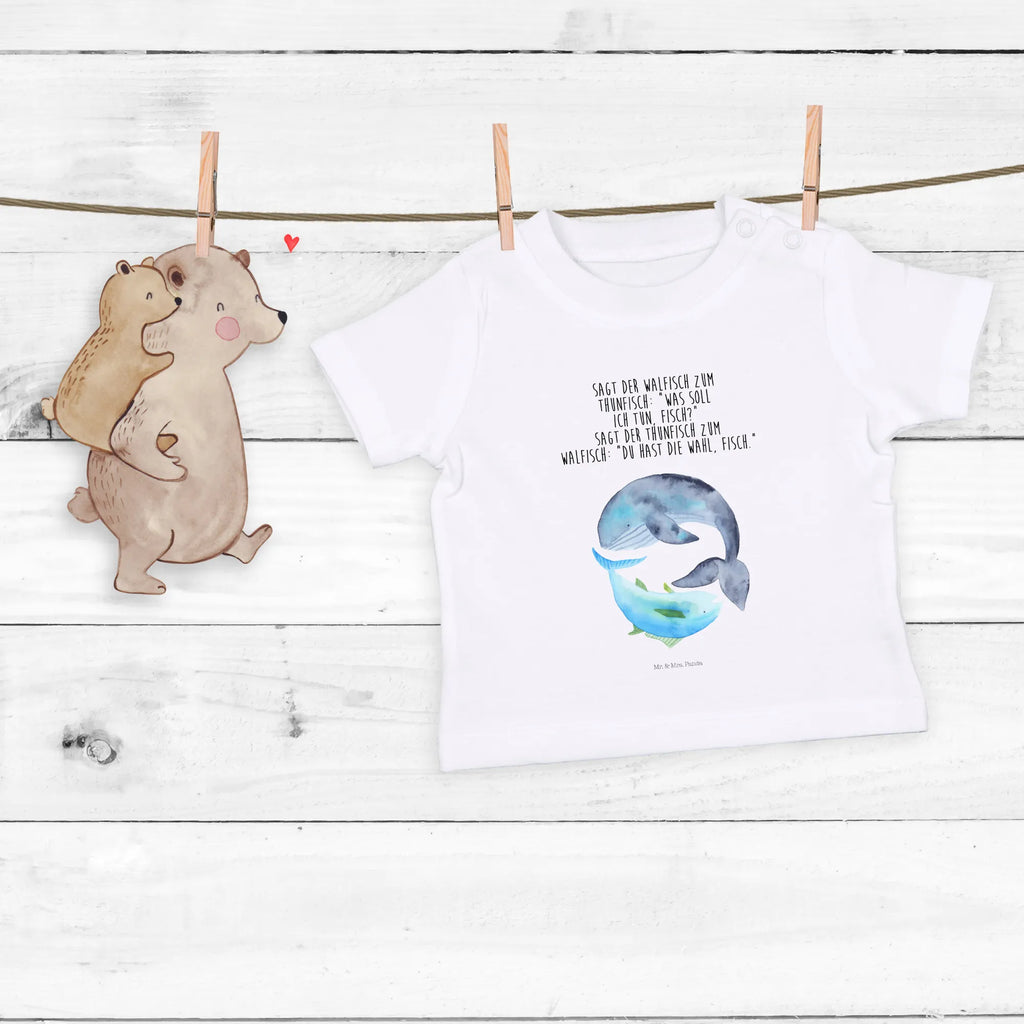 Organic Baby Shirt Walfisch Thunfisch Baby T-Shirt, Jungen Baby T-Shirt, Mädchen Baby T-Shirt, Shirt, Tiermotive, Gute Laune, lustige Sprüche, Tiere, Wal, Wahl, Tunfisch, Wortwitz lustig, Spruch lustig, Flachwitz, Witz, Spruch des Tages, Flachwitz Geschenk