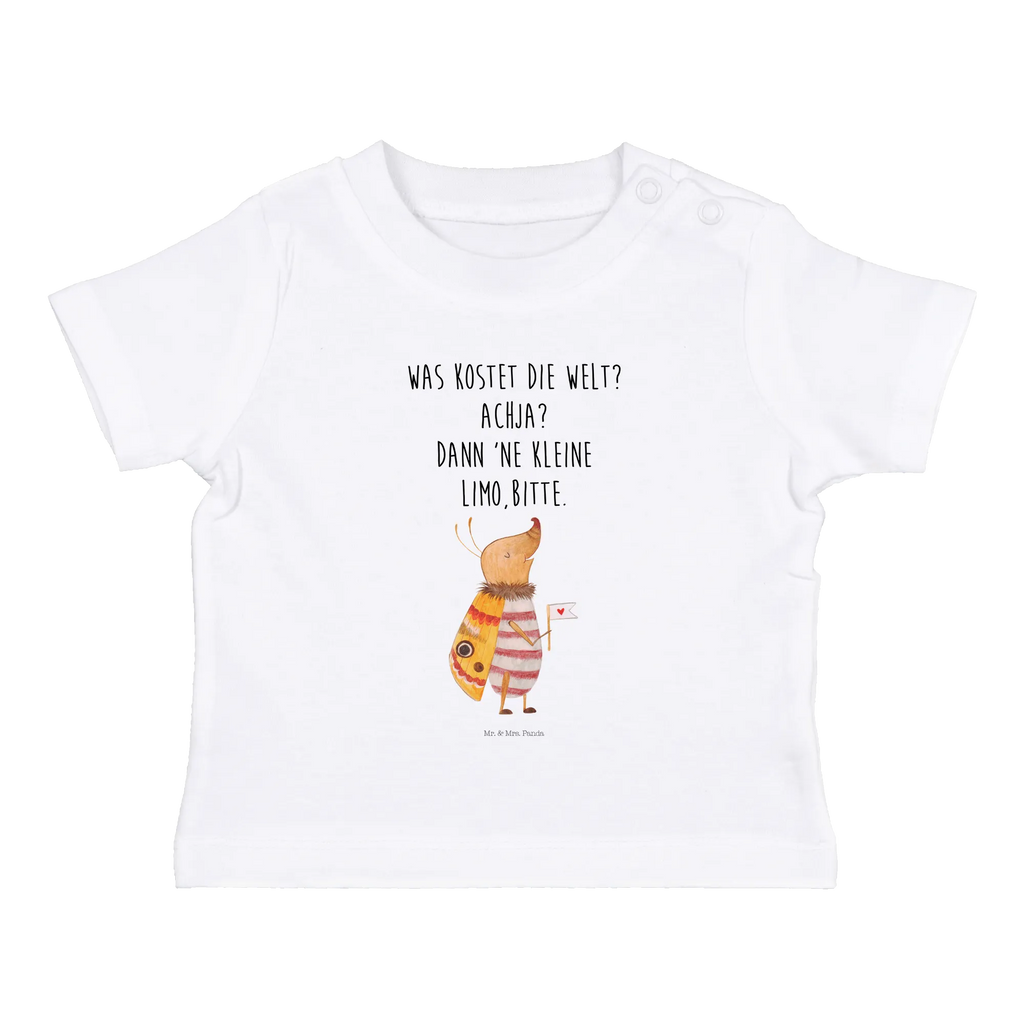 Organic Baby Shirt Nachtfalter Fähnchen Baby T-Shirt, Jungen Baby T-Shirt, Mädchen Baby T-Shirt, Shirt, Tiermotive, Gute Laune, lustige Sprüche, Tiere, Nachtfalter, Käfer, Spruch lustig, Spruch witzig, süß, niedlich, Küche Deko, Was kostet die Welt