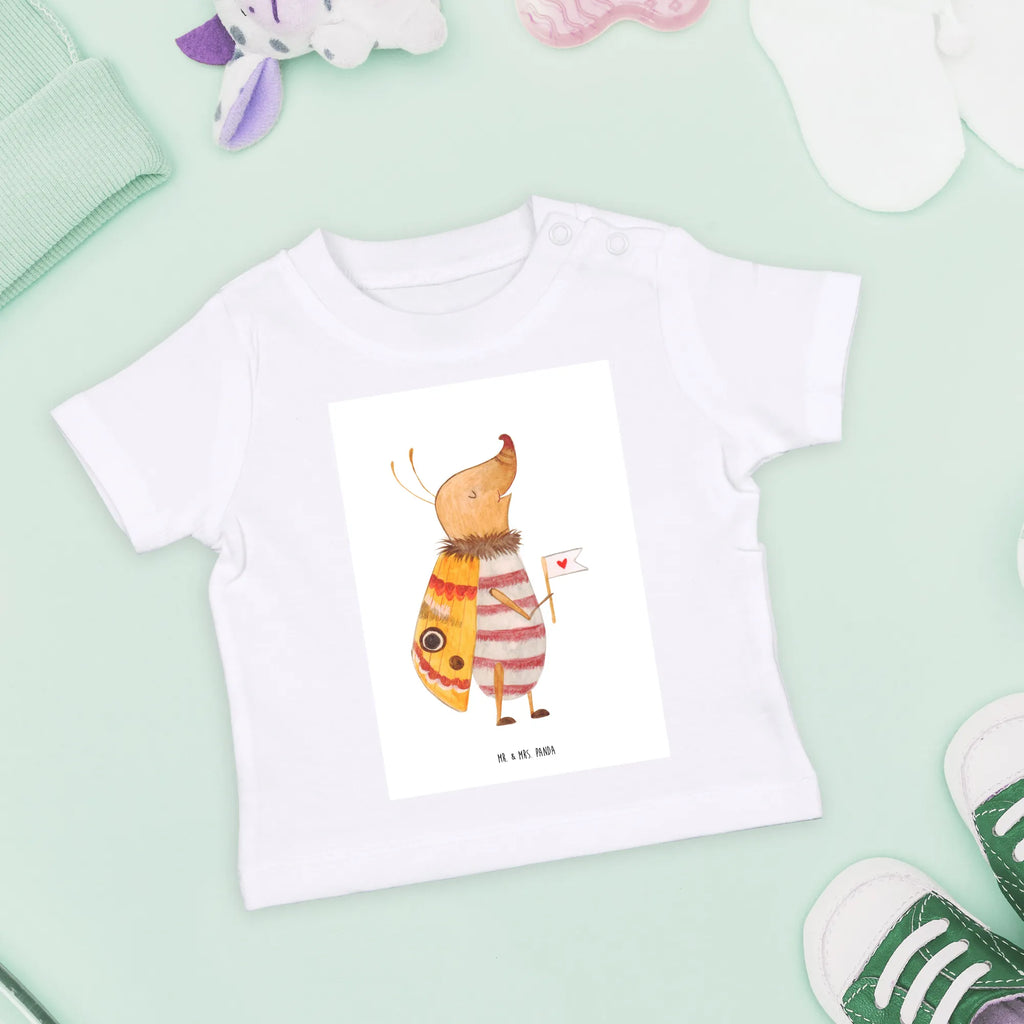 Organic Baby Shirt Nachtfalter Fähnchen Baby T-Shirt, Jungen Baby T-Shirt, Mädchen Baby T-Shirt, Shirt, Tiermotive, Gute Laune, lustige Sprüche, Tiere, Nachtfalter, Käfer, Spruch lustig, Spruch witzig, süß, niedlich, Küche Deko, Was kostet die Welt